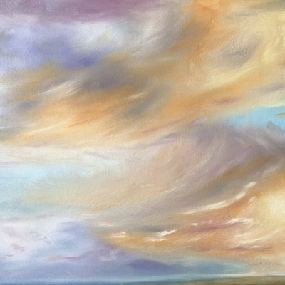 Brittingham Art Studio Brittingham original oil painting sky with clouds