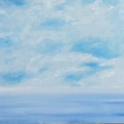 Ocean and sky oil painting